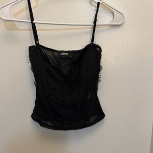 Cider Black Sheer Lace Camisole